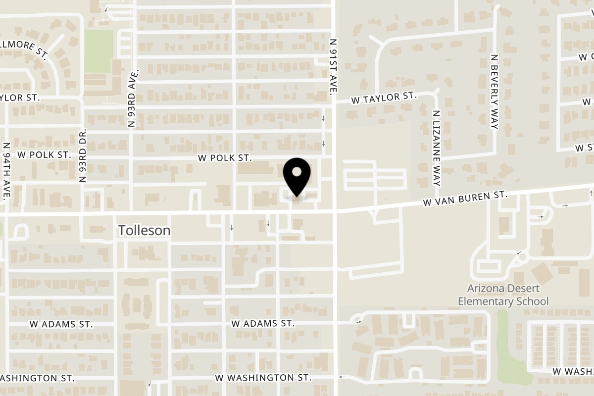Map showing the location of Roma23 on 9118 W Van Buren St in Tolleson